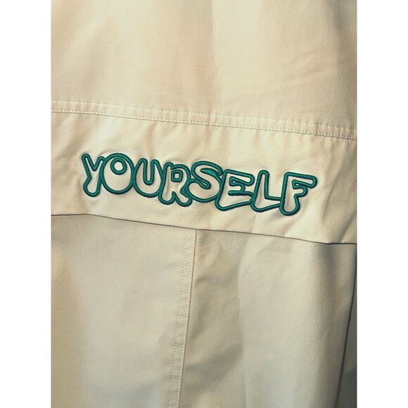 BE YOURSELF CARE BEAR CACHE Cache  Khaki Mid Length Trench Coat Hood Size Medium - Picture 5 of 14